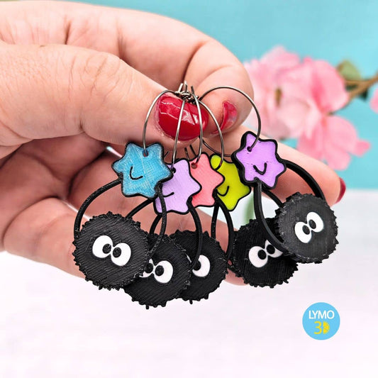 Pendientes hollín con caramelo