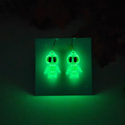 fluoreszierende Knochenohrringe