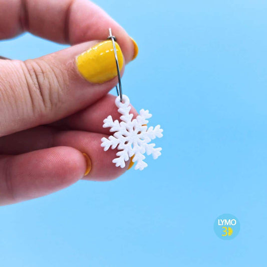 Pendientes mini copo de nieve - 1