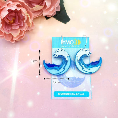 Pendientes Olas de Mar
