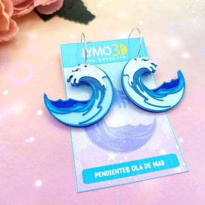 Pendientes Olas de Mar