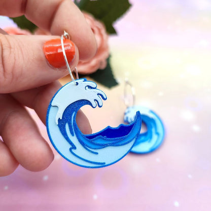 Pendientes Olas de Mar