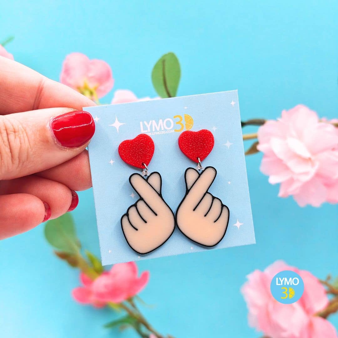 Pendientes símbolo te quiero