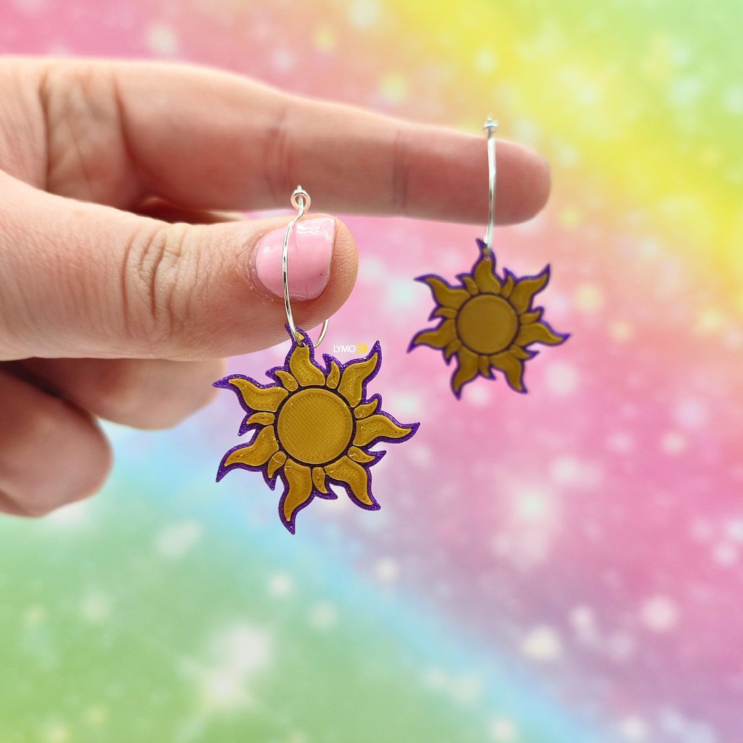 Pendientes sol enredados