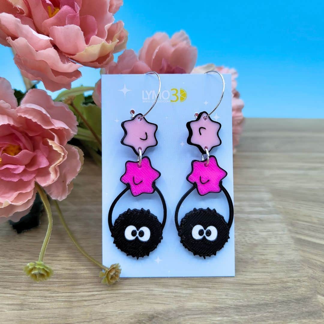 Pendientes hollín dos caramelitos Pink lovers