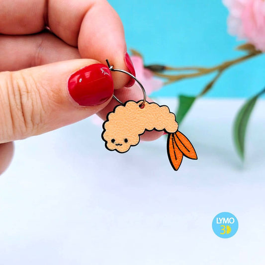 Pendientes tempura de gamba kawaii - 3