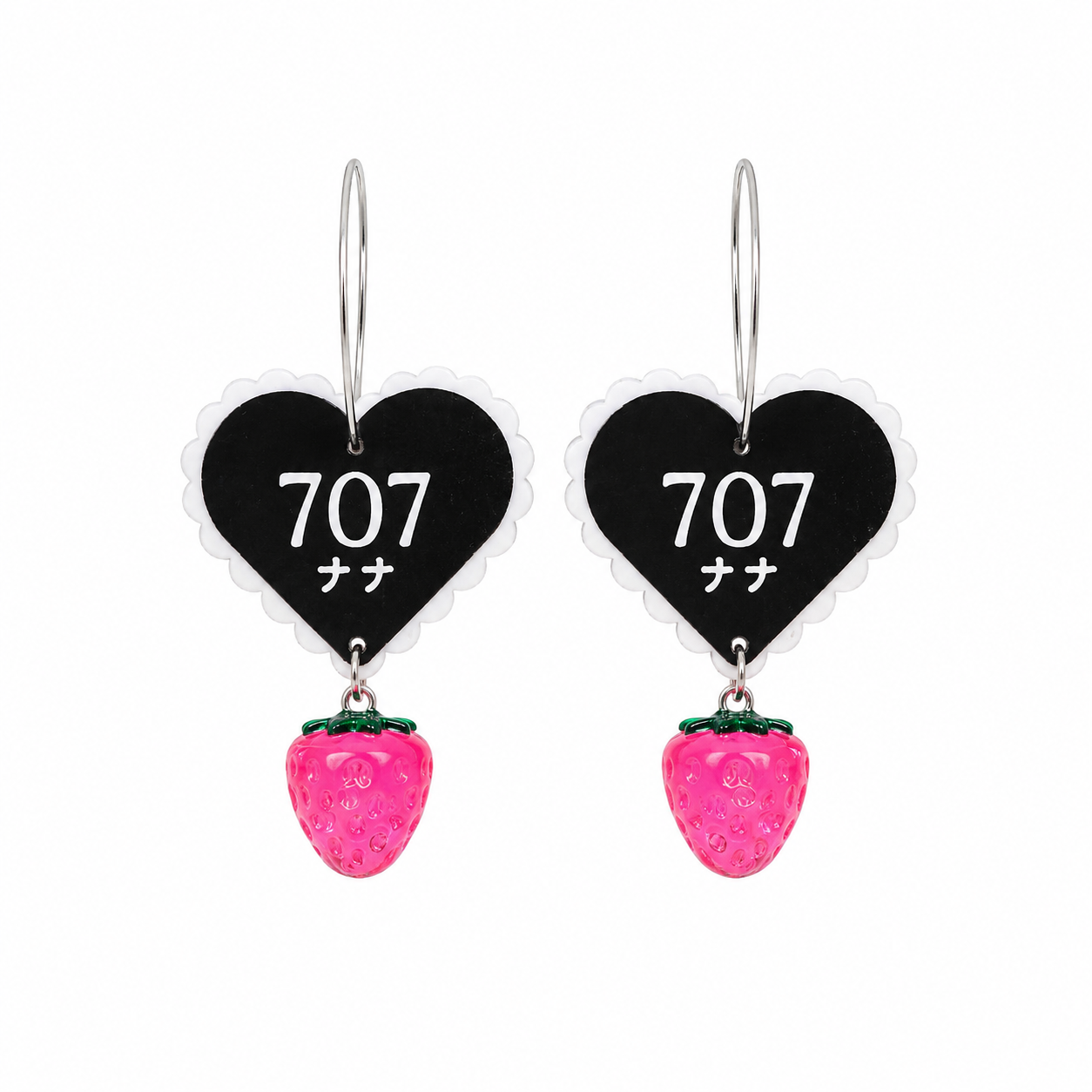 "707 Pink Strawberry" Earrings