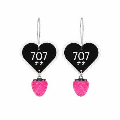 "707 Pink Strawberry" Earrings