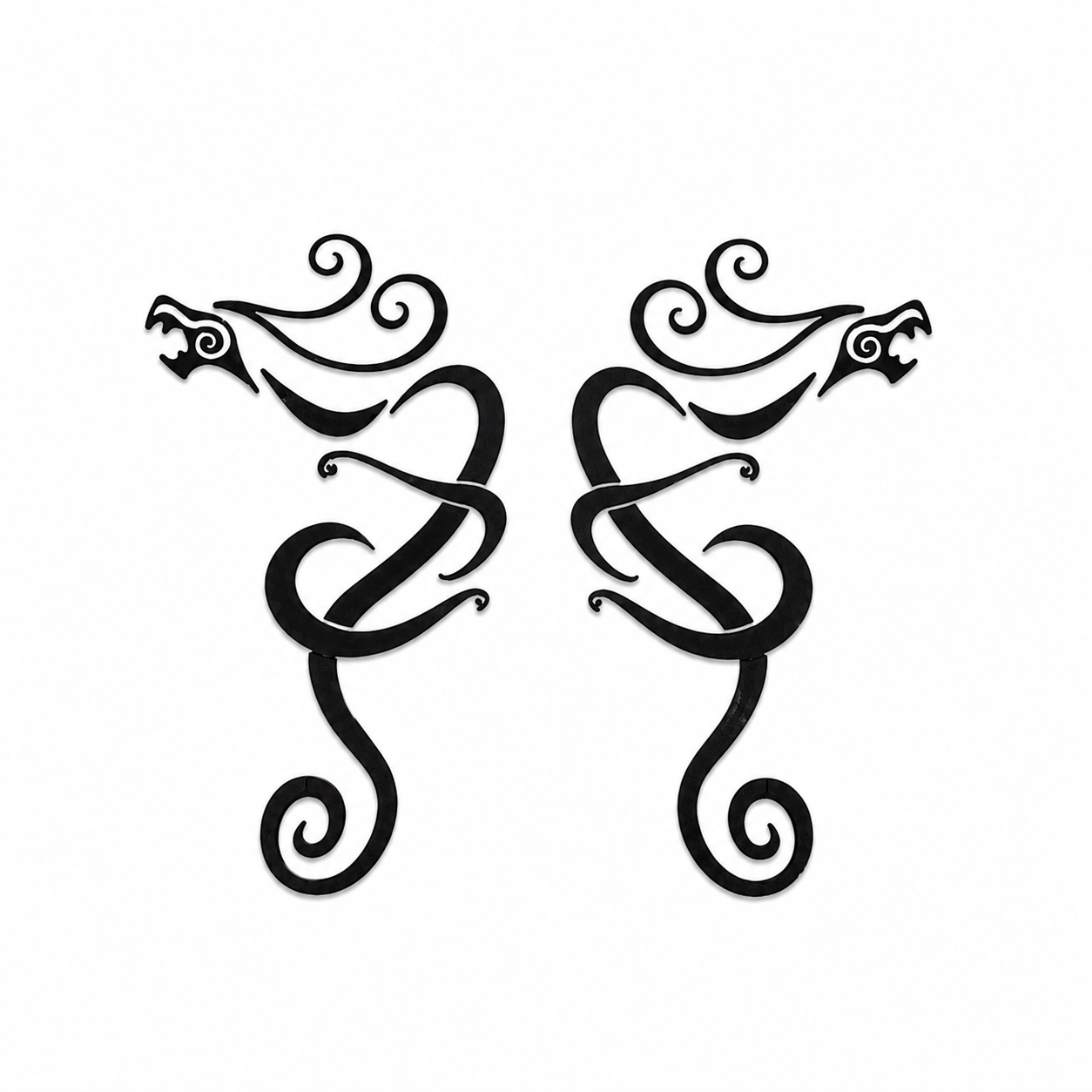 Draken tattoo earrings