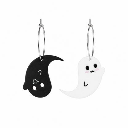 Yin Yang Ghost Earrings