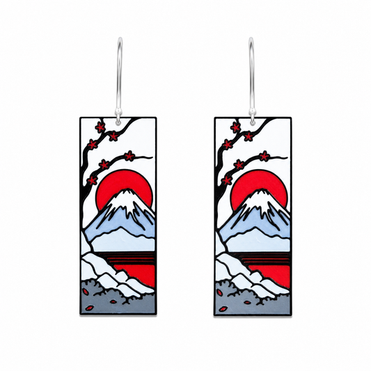 Fuji-Blüten-Ohrringe