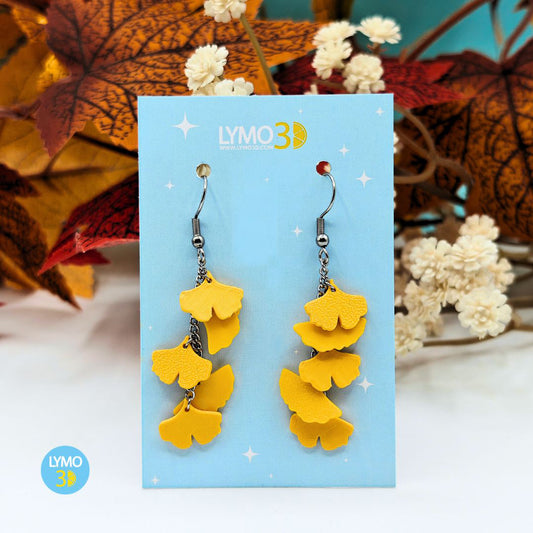 Pendientes ginkgo biloba
