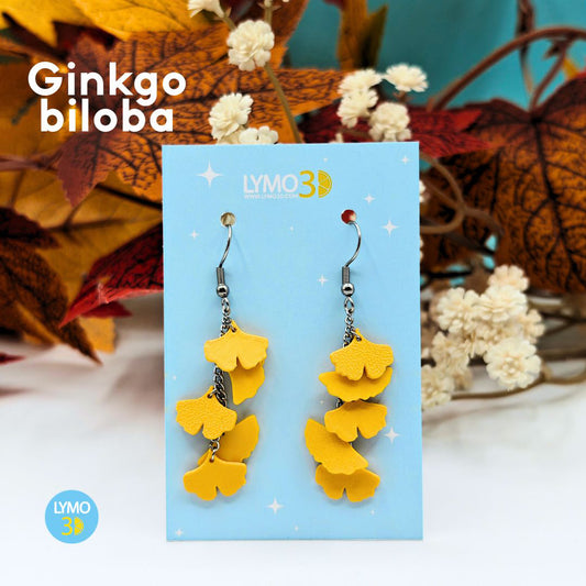 Pendientes ginkgo biloba
