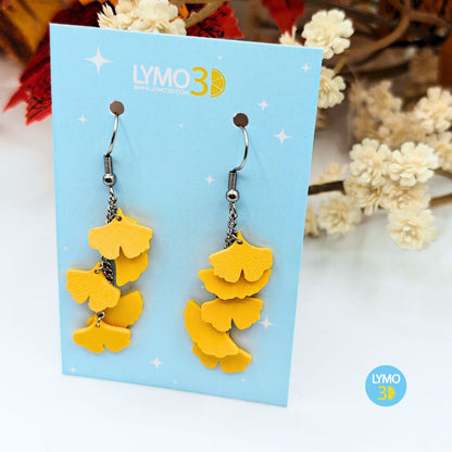 Pendientes ginkgo biloba