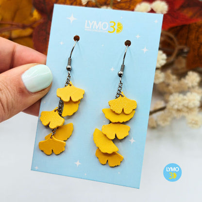 Pendientes ginkgo biloba
