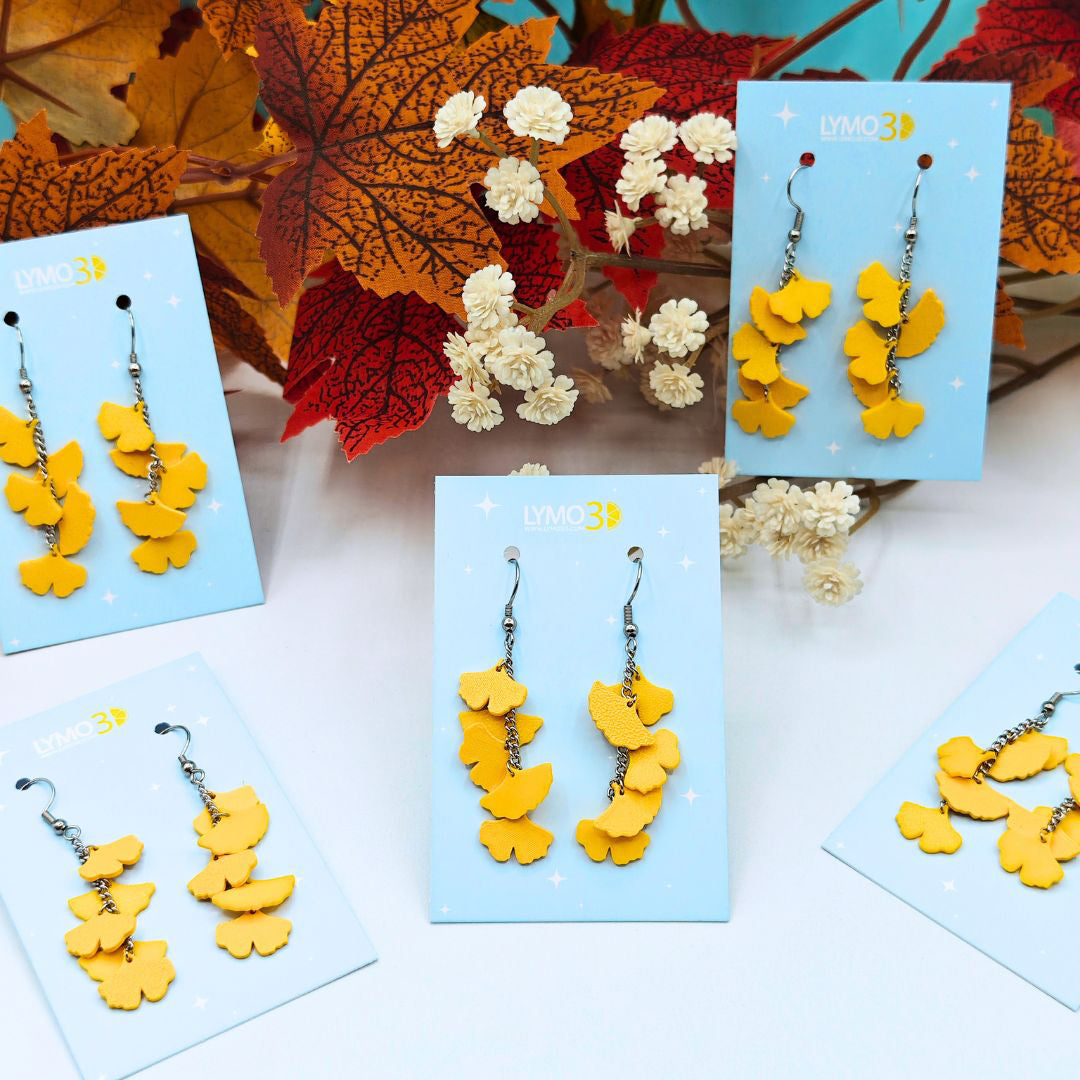 Pendientes ginkgo biloba