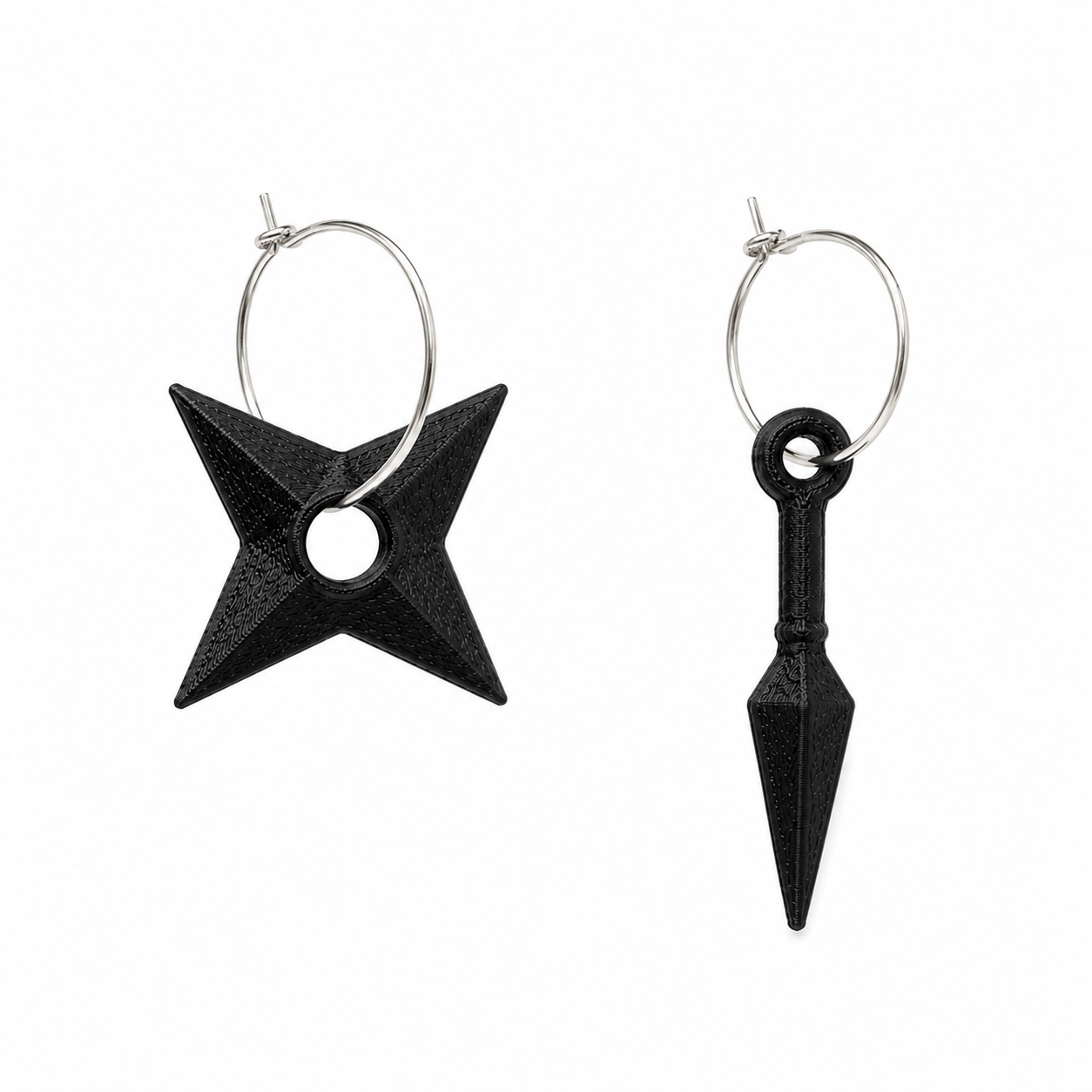 Kunai- und Shuriken-Ohrringe