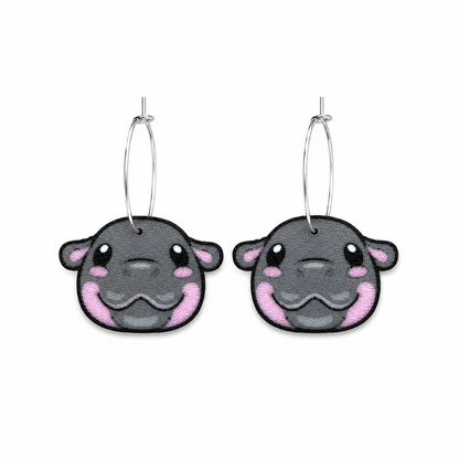 Pendientes Moo Deng