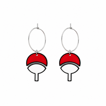 Uchiha fan earrings