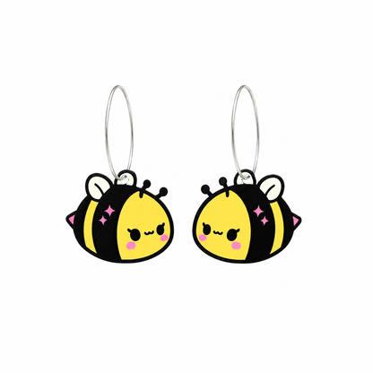 Pendientes abejas kawaii