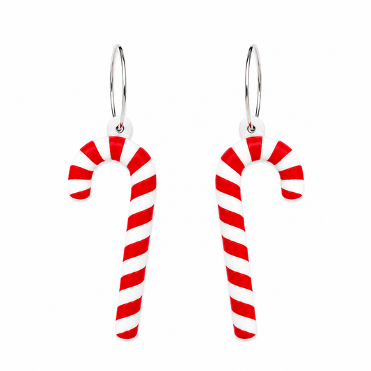 Candy cane earrings