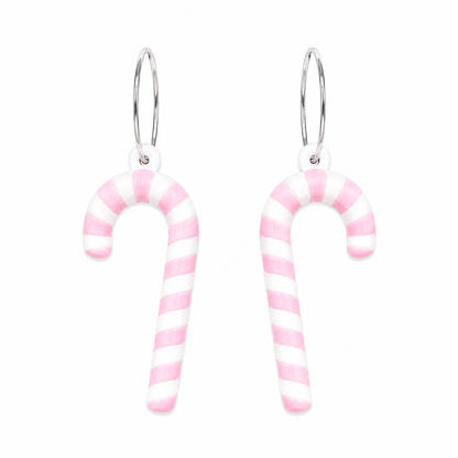 Zuckerstangen-Ohrringe, rosa Edition