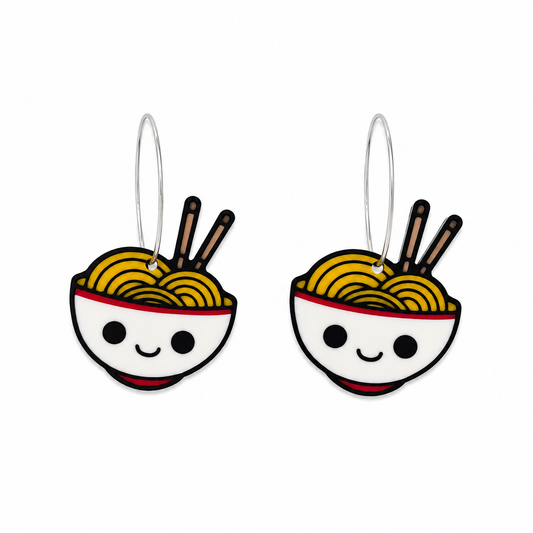Ohrringe im Ramen-Schüssel-Stil