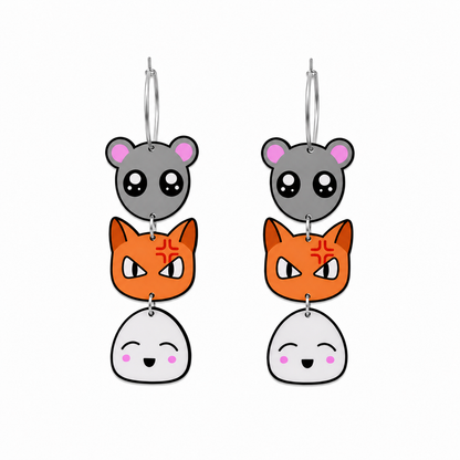 Fruit basket earrings