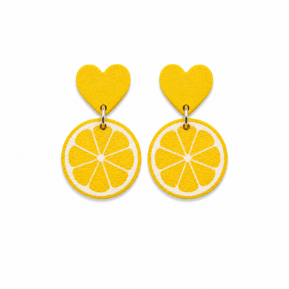 Lemon Heart Earrings