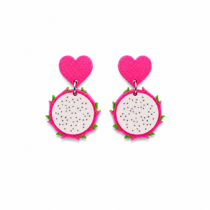Pitahaya Heart Earrings