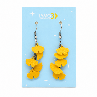 Pendientes ginkgo biloba