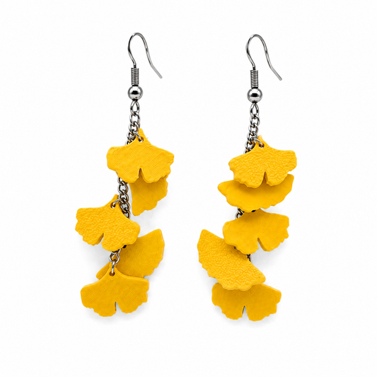 Pendientes ginkgo biloba