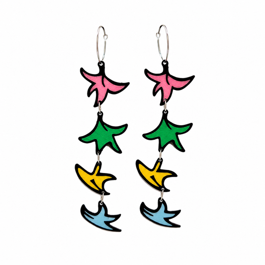 Pendientes hojas de colores
