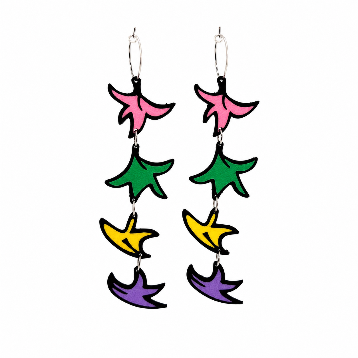 Pendientes hojas de colores EDICION LIMITADA
