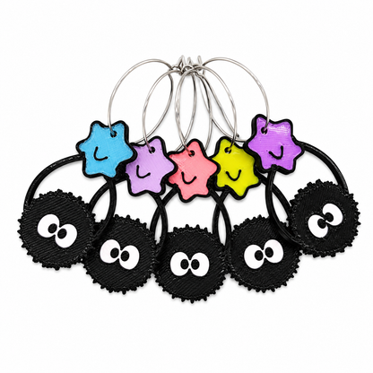 Soot earrings with candy