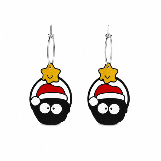 Weihnachts-Rußohrringe