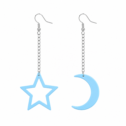 Mond- und Stern-Ohrringe