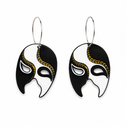 Mysterious mask earrings