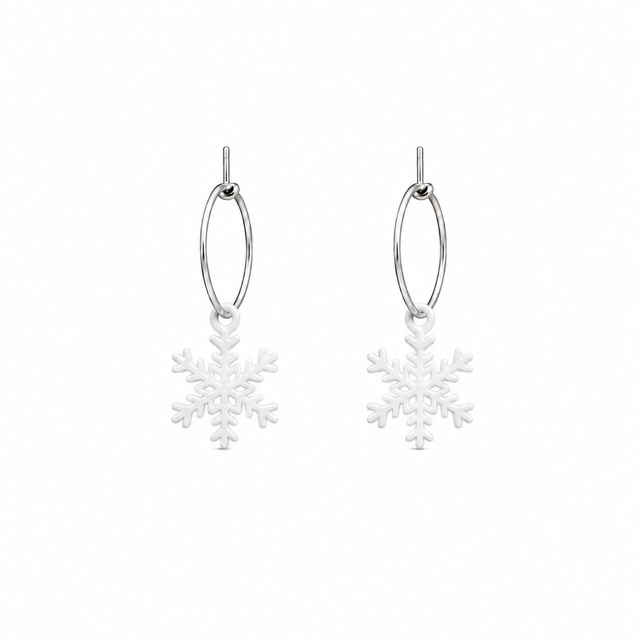 Mini snowflake earrings