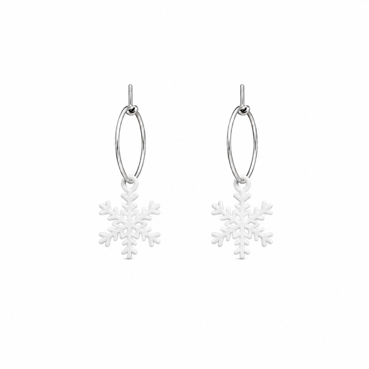 Mini-Schneeflocken-Ohrringe