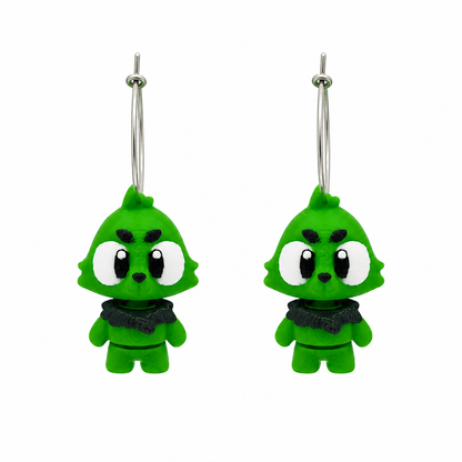 Pendientes mini grinch