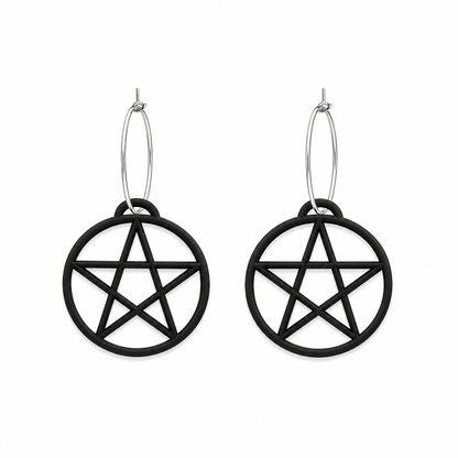 Mini pentagram earrings