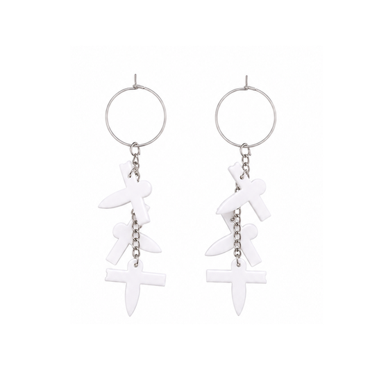 Pendientes pájaros de papel