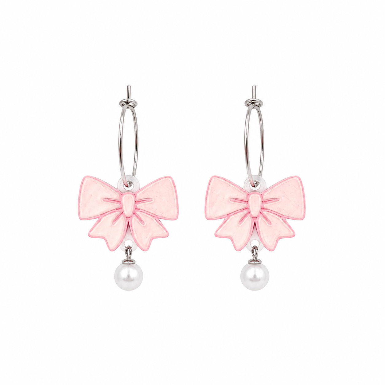 Pink Coquette Pearl Earrings