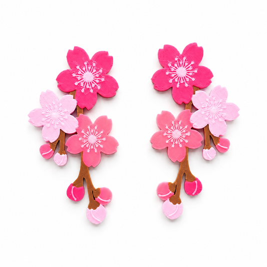Pendientes rama de cerezo