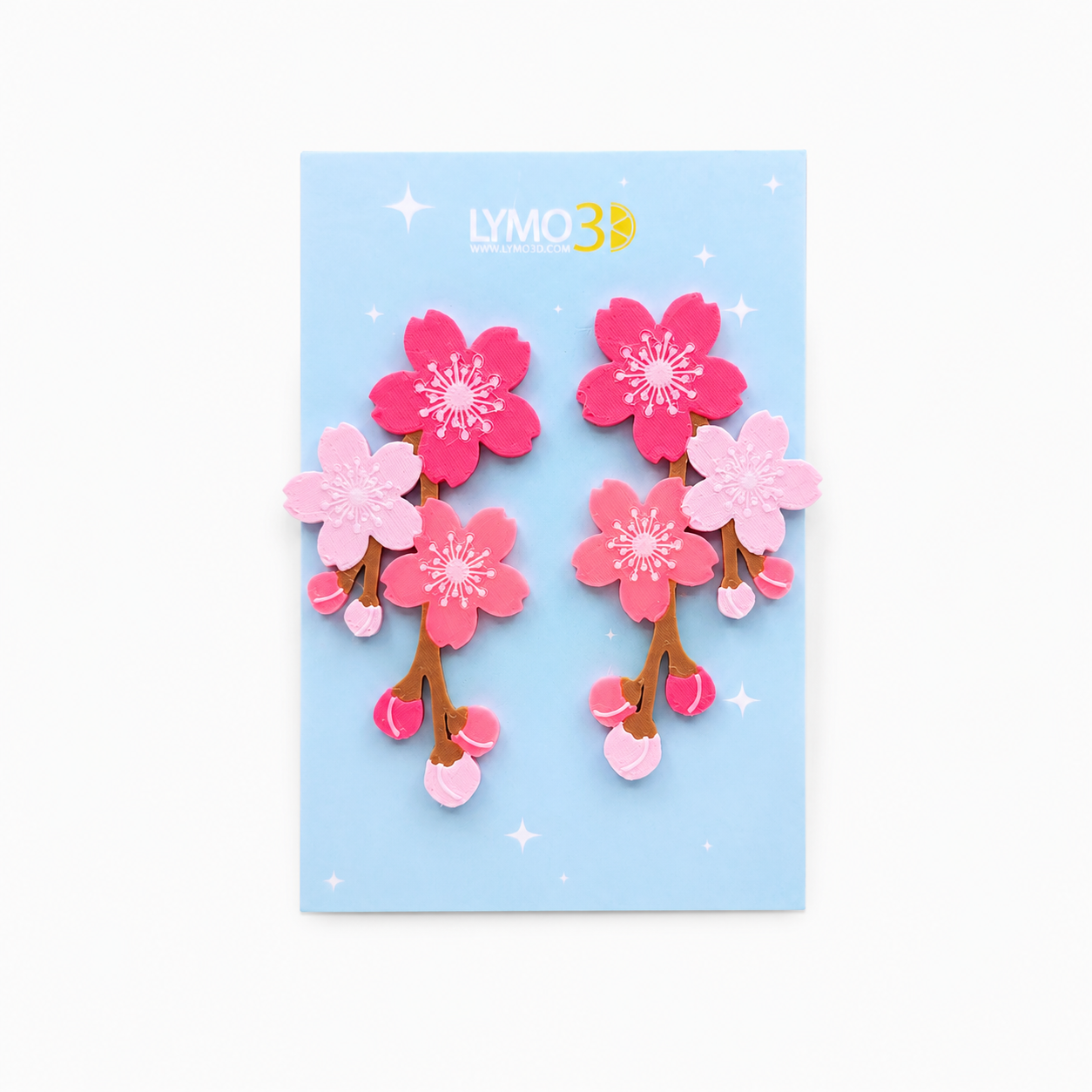 Cherry branch earrings