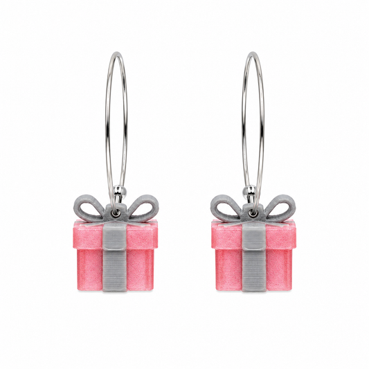 3D-Ohrringe als Geschenk (Pinke Edition)