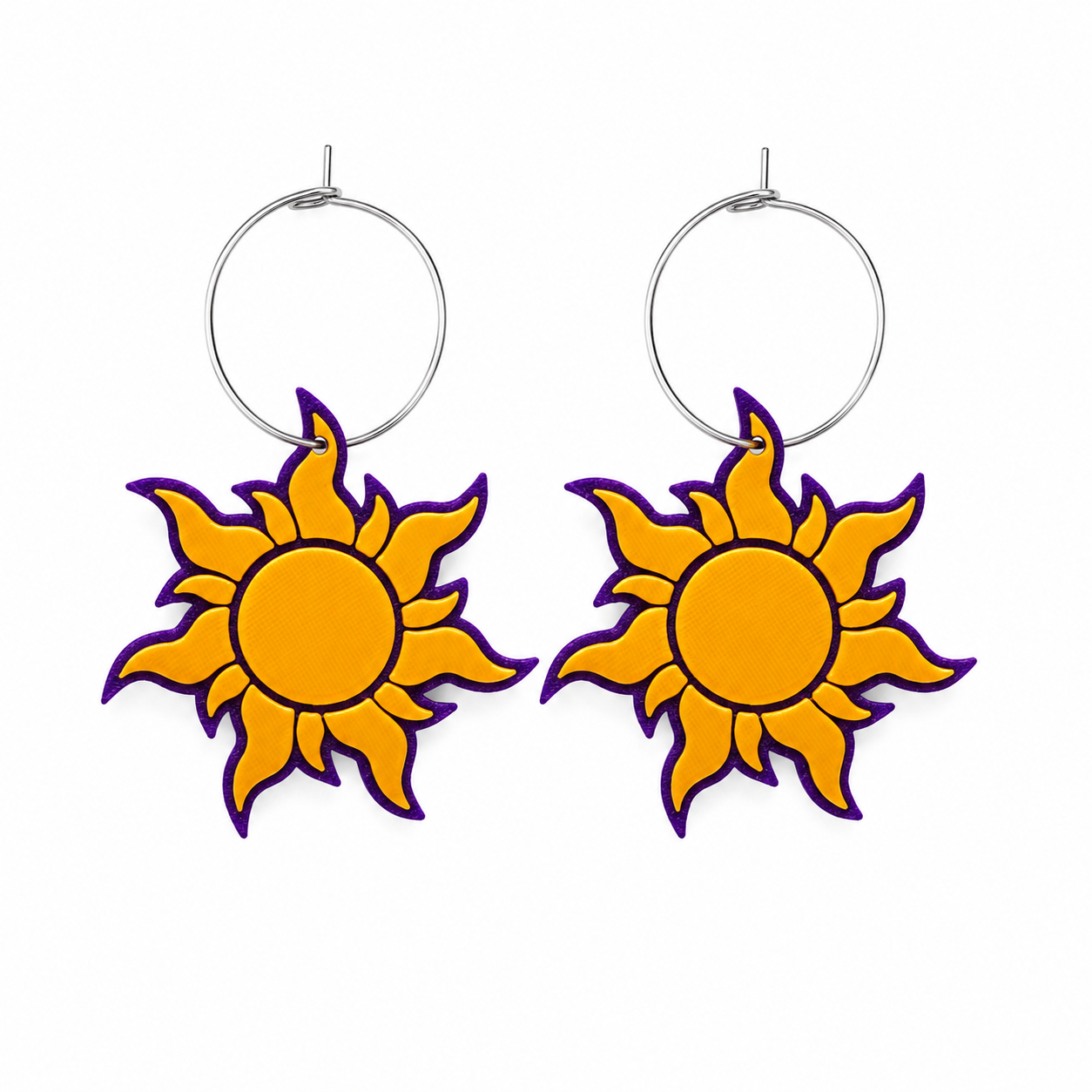 tangled sun earrings