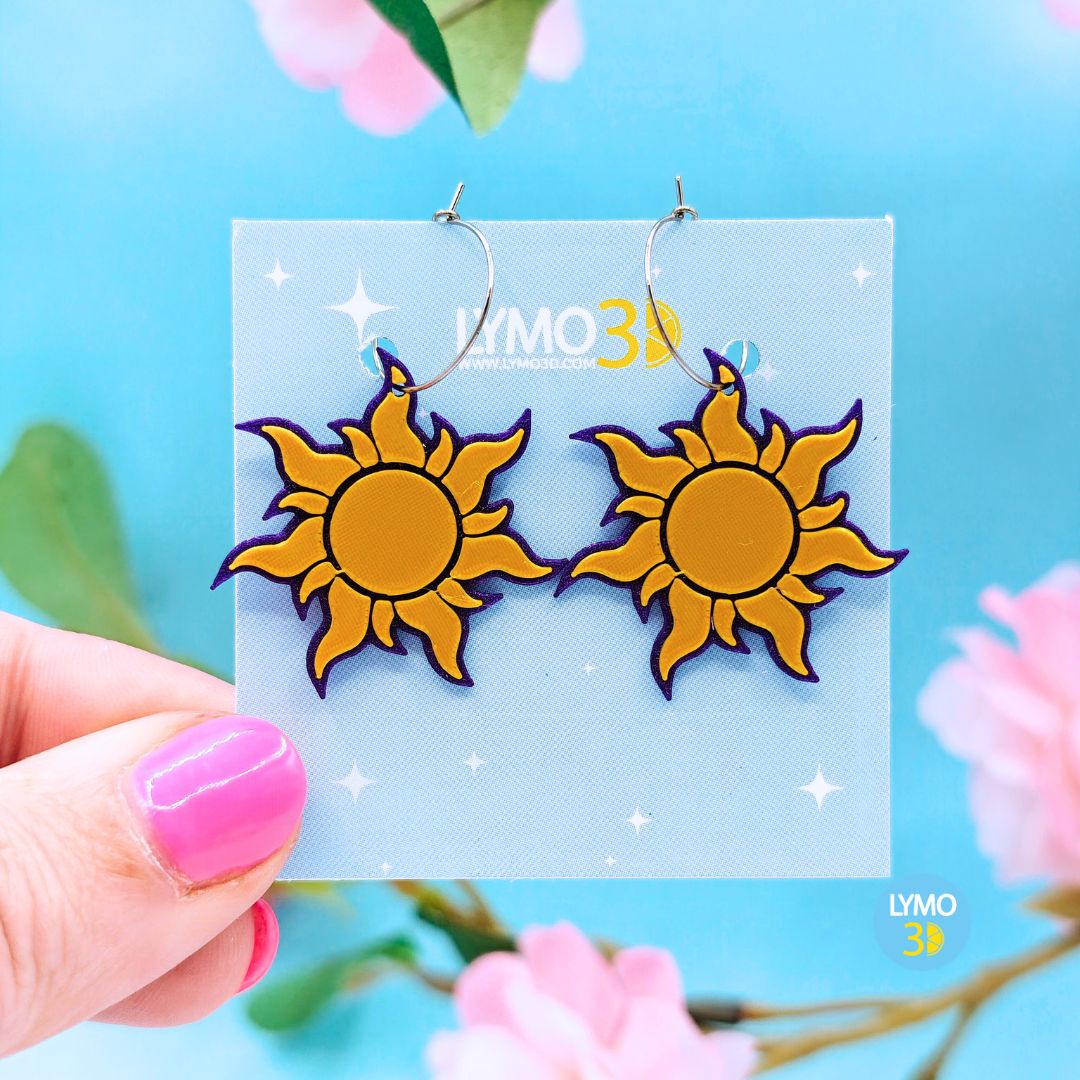 Pendientes sol enredados