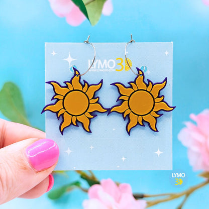 Pendientes sol enredados